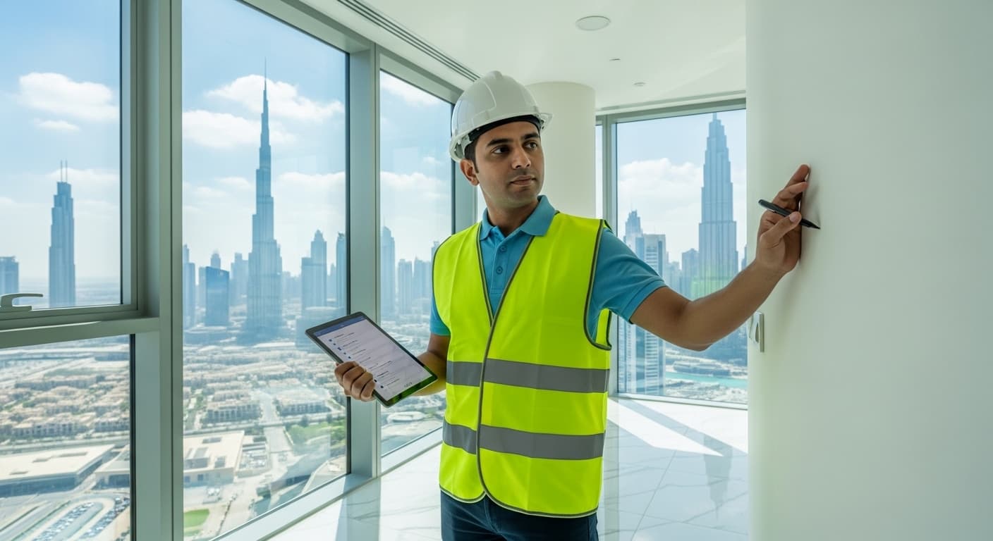 Emirates Snagging engineer inspecting a property in Dubai